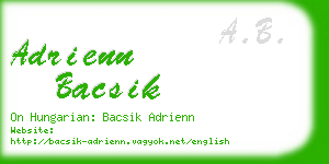 adrienn bacsik business card